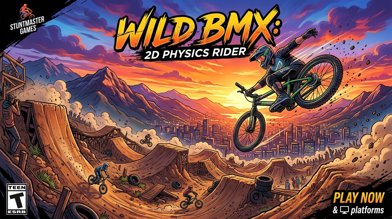 Wild BMX: 2D Physics Rider Poster