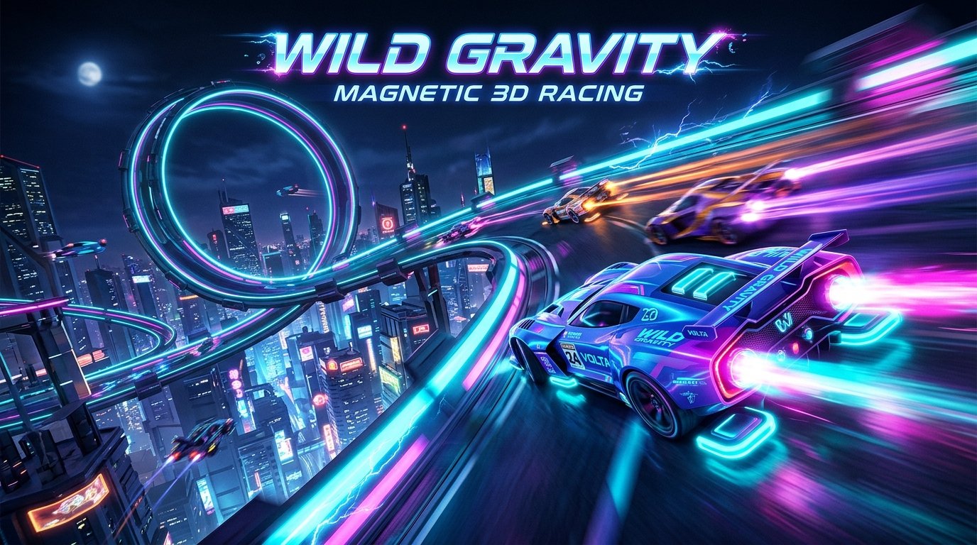 Wild Gravity: Magnetic 3D Racing Poster